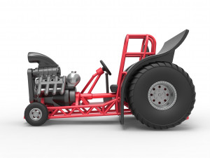 Mini Rod pulling tractor Scale 1 to 25 Modelo de Impressão 3D