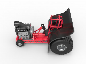 Mini Rod pulling tractor Scale 1 to 25 Modelo de Impressão 3D