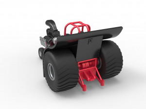 Mini Rod pulling tractor Scale 1 to 25 Modelo de Impressão 3D
