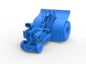Mini Rod pulling tractor Scale 1 to 25 Modelo de Impressão 3D