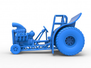 Mini Rod pulling tractor Scale 1 to 25 Modelo de Impressão 3D