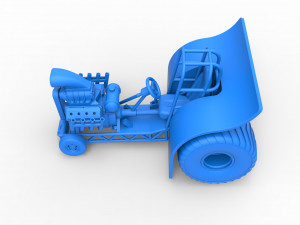 Mini Rod pulling tractor Scale 1 to 25 Modelo de Impressão 3D