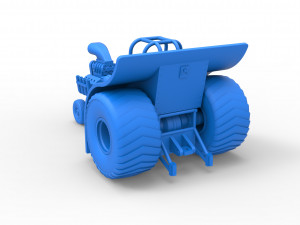 Mini Rod pulling tractor Scale 1 to 25 Modelo de Impressão 3D