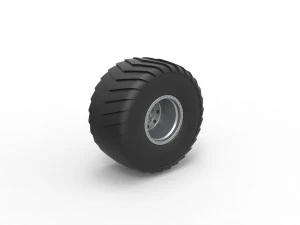 Wheel of Mini Rod pulling tractor Scale 1 to 25 3D Print Model