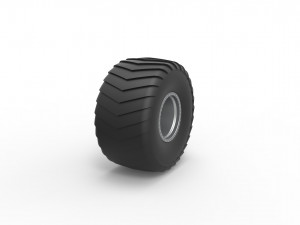 Wheel of Mini Rod pulling tractor Scale 1 to 25 Modello di stampa 3D