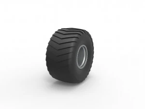 Wheel of Mini Rod pulling tractor Scale 1 to 25 3D Print Model