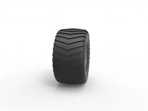 Wheel of Mini Rod pulling tractor Scale 1 to 25 3D Print Model