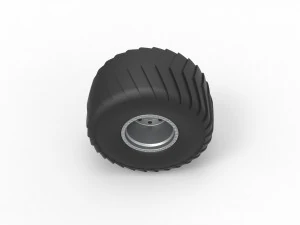 Wheel of Mini Rod pulling tractor Scale 1 to 25 3D Print Model