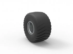 Wheel of Mini Rod pulling tractor Scale 1 to 25 3D Print Model