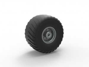 Wheel of Mini Rod pulling tractor Scale 1 to 25 Modello di stampa 3D