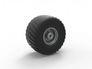 Wheel of Mini Rod pulling tractor Scale 1 to 25 3D Print Model