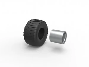 Wheel of Mini Rod pulling tractor Scale 1 to 25 3D Print Model