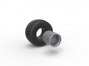 Wheel of Mini Rod pulling tractor Scale 1 to 25 Modello di stampa 3D