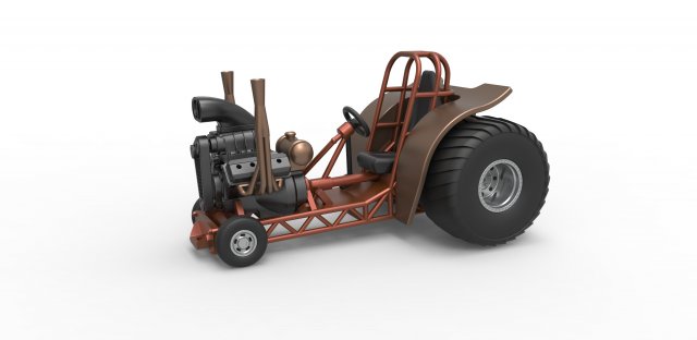 Mini Rod pulling tractor 2 Scale 1 to 25 3D Принт Модель .c4d .max .obj .3ds .fbx .stl .blend 