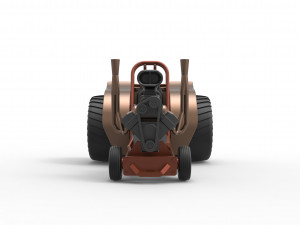 Mini Rod pulling tractor 2 Scale 1 to 25 3D Принт Модель