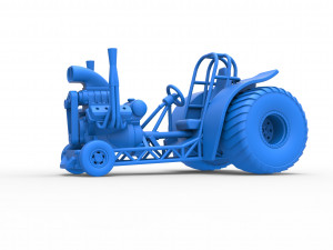 Mini Rod pulling tractor 2 Scale 1 to 25 3D Принт Модель