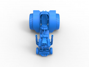 Mini Rod pulling tractor 2 Scale 1 to 25 3D Принт Модель