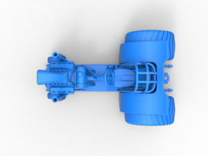 Mini Rod pulling tractor 2 Scale 1 to 25 3D Принт Модель