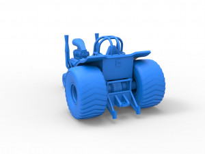 Mini Rod pulling tractor 2 Scale 1 to 25 3D Принт Модель
