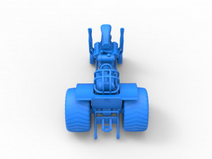 Mini Rod pulling tractor 2 Scale 1 to 25 3D Принт Модель