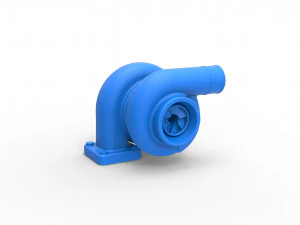 Turbocompressor schaal 1 tot 25 3D printmodel