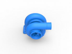 Turbocharger Scale 1 to 25 Model Cetak 3D