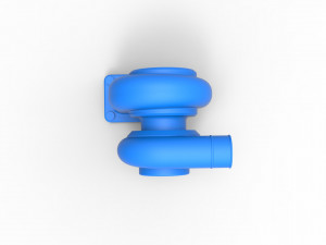 Turbocharger Scale 1 to 25 Model Cetak 3D