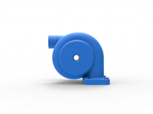 Turbocharger Scale 1 to 25 Model Cetak 3D