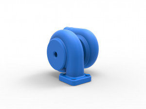 Turbocharger Scale 1 to 25 Model Cetak 3D
