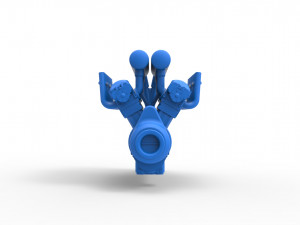 Engine V12 for pulling tractor Scale 1 to 25 3D Print Model