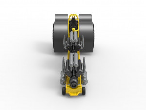 Pulling tractor with 2 engines V12 in line Scale 1 to 25 3Dプリントモデル