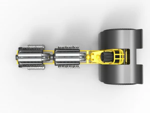 Pulling tractor with 2 engines V12 in line Scale 1 to 25 3D Print Model