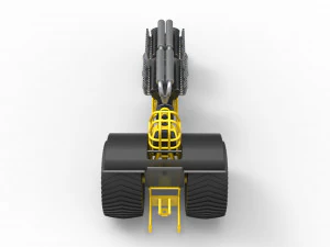 Pulling tractor with 2 engines V12 in line Scale 1 to 25 3D Print Model