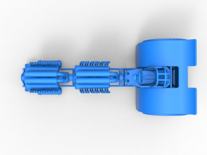 Pulling tractor with 2 engines V12 in line Scale 1 to 25 3Dプリントモデル