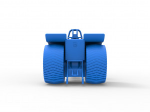 Pulling tractor with 2 engines V12 in line Scale 1 to 25 3Dプリントモデル