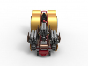 Pulling tractor with 3 engines V12 Scale 1 to 25 Modèles 3D en vedette
