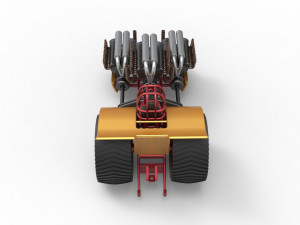 Pulling tractor with 3 engines V12 Scale 1 to 25 Modèles 3D en vedette