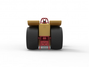 Pulling tractor with 3 engines V12 Scale 1 to 25 Modèles 3D en vedette