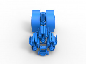 Pulling tractor with 3 engines V12 Scale 1 to 25 Modèles 3D en vedette