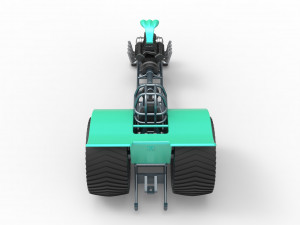 Pulling tractor with single V8 engine Scale 1 to 25 Modèles 3D en vedette