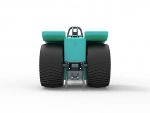 Pulling tractor with single V8 engine Scale 1 to 25 3D Print Model