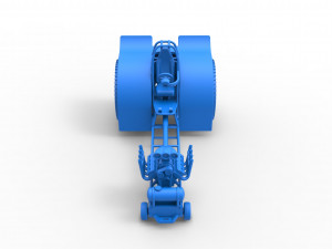 Pulling tractor with single V8 engine Scale 1 to 25 Modèles 3D en vedette