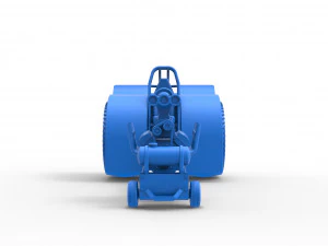 Pulling tractor with single V8 engine Scale 1 to 25 3D Print Model