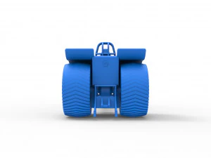 Pulling tractor with single V8 engine Scale 1 to 25 3D Print Model