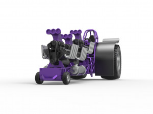 Pulling tractor with 3 engines V8 Scale 1 to 25 3D Print Model