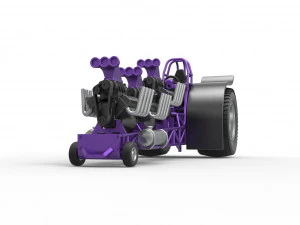 Pulling tractor with 3 engines V8 Scale 1 to 25 3D Print Model