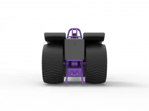 Pulling tractor with 3 engines V8 Scale 1 to 25 3D Print Model