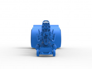 Pulling tractor with 3 engines V8 Scale 1 to 25 3D Print Model