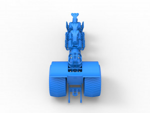 Pulling tractor with 3 engines V8 Scale 1 to 25 3D Print Model