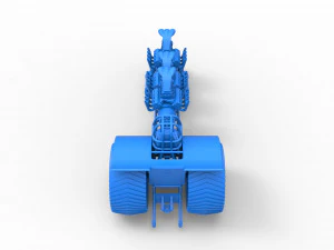 Pulling tractor with 3 engines V8 Scale 1 to 25 3D Print Model